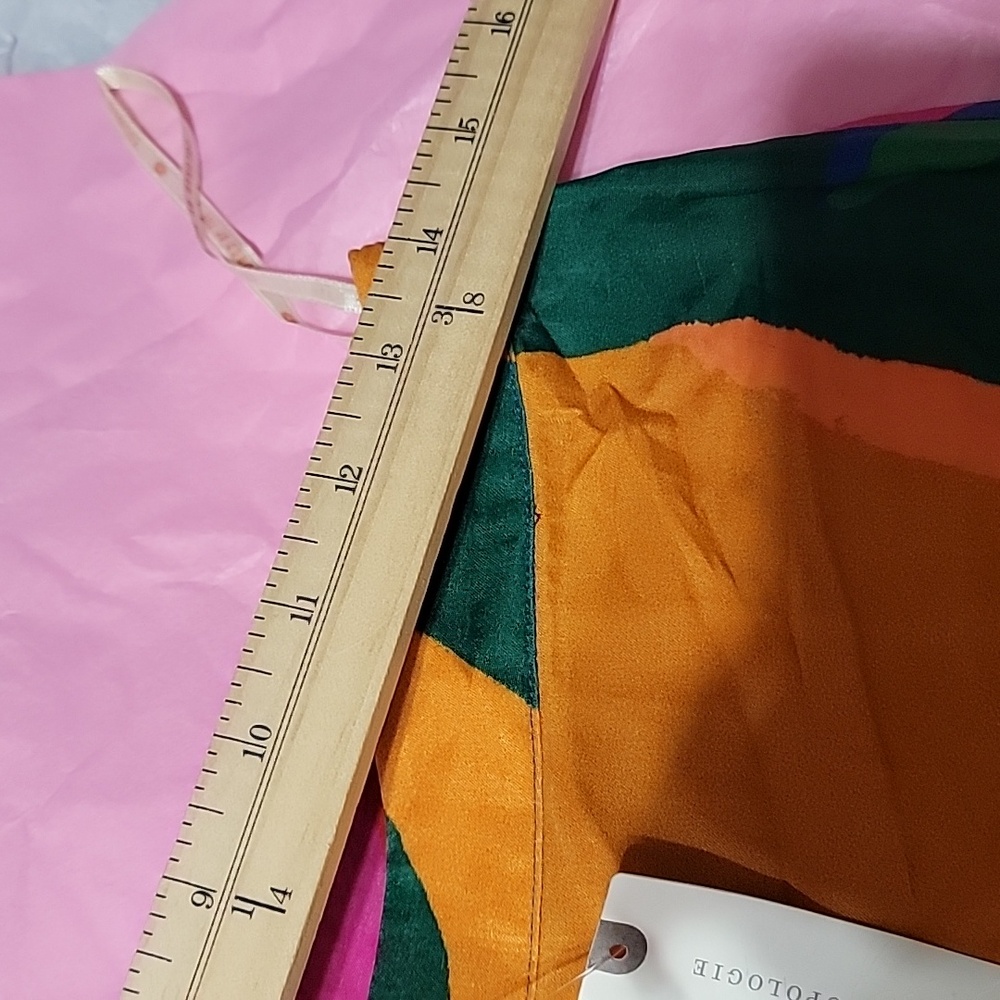 NWT Farm Rio Colorful Abstract Art Leaves Flared Viscose Pants Anthropologie - Picture 5 of 9